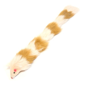 Brown/White Fur Weasel Toy Brown/White Fur Weasel Toy