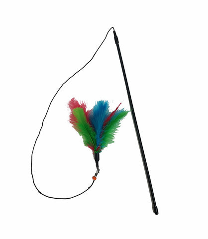 Cat Teaser Wand with 1 Feather Cat Teaser Wand with 1 Feather