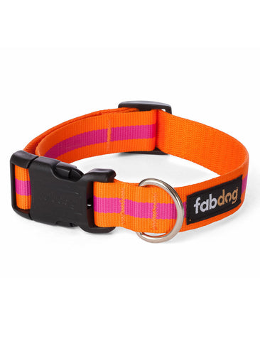 Fabdog Stripe Collar - Pink