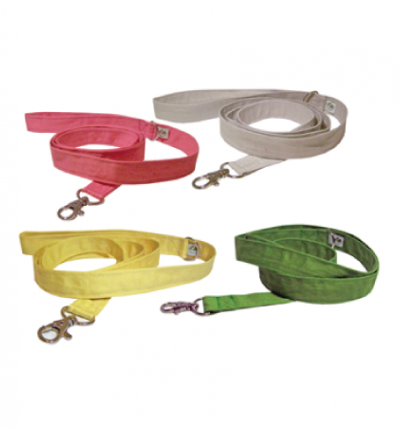 pink, white, yellow and green leashes 