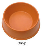 orange Bamboo Dog Bowls