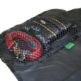 dog leash in netting in cargo blanket for car for dogs 