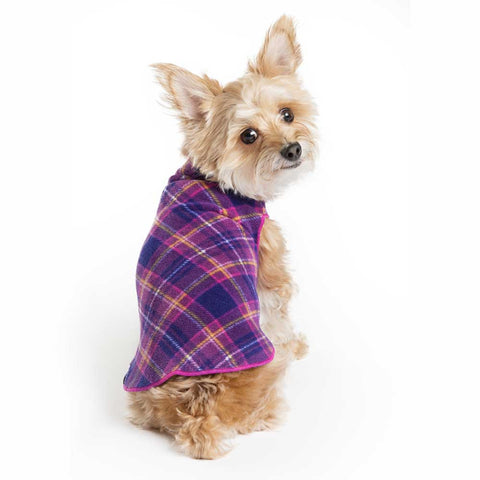 Fleece Lightweight Stretchy Jacket - Mulberry Plaid