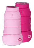 Puffer Dog Coat - Reversible Hot Pink/Light Pink