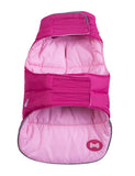 Puffer Dog Coat - Reversible Hot Pink/Light Pink