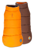 Puffer Dog Coat - Reversible Orange/Brown