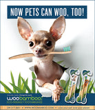 little dog on Bamboo Pet Toothbrush ad