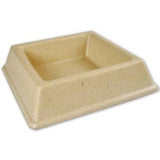 tan Bamboo Food Bowl for Cats