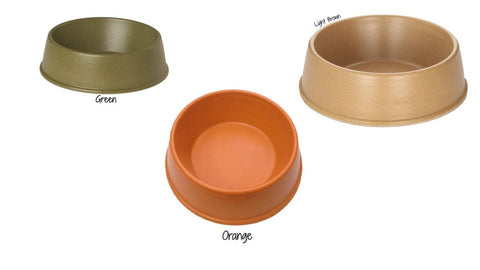 3 Bamboo Dog Bowls