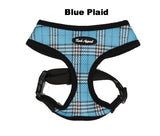 blue plaid Mesh animal Harness