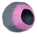 Cat Cave Cocoon - Gray and Pink