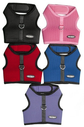 various colored Mesh Wrap N Go Velcro Harness