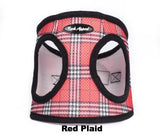red plaid Mesh animal Harness