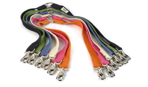 orange, blue, brown and pink dog leashes 