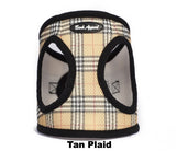 tan plaid Mesh animal Harness
